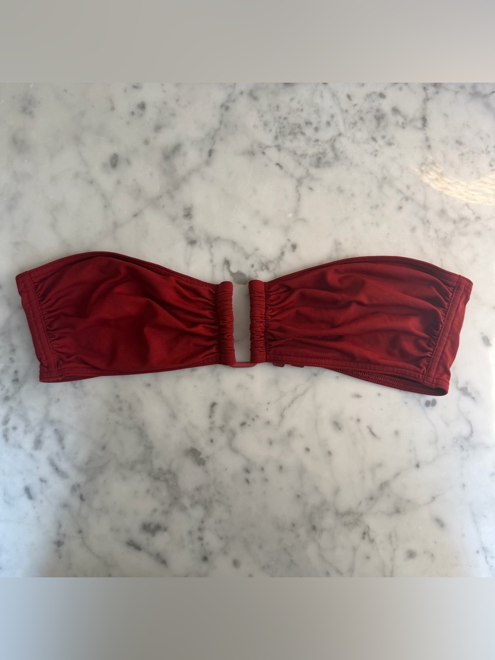 ERES Red Bandeau Strapless Bikini Swimsuit Top Les Essentiels / Cassiopee